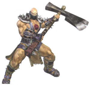 Astaroth is an axe wielding maniac adapted from Namco's Soul Calibur.
